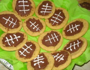 Peanut Butter Chocolate FootballCookies