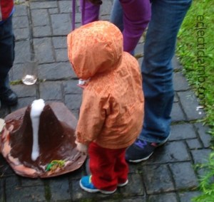 Kids with Volcano