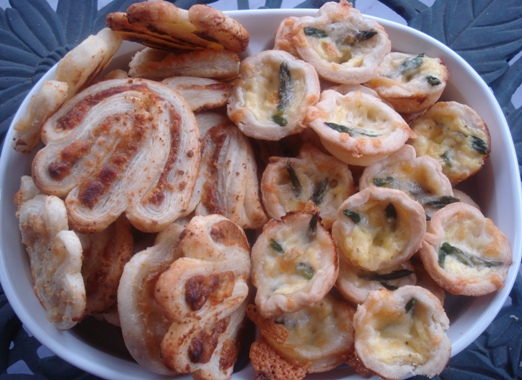 Palmiers and Mini Quiches