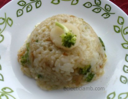 Broccoli and Water Chestnut Rice
