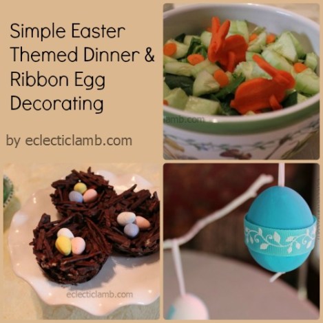 Easter Themed Dinner and Egg Deco