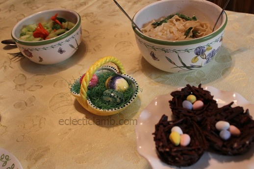 Simple Easter Themed Dinner