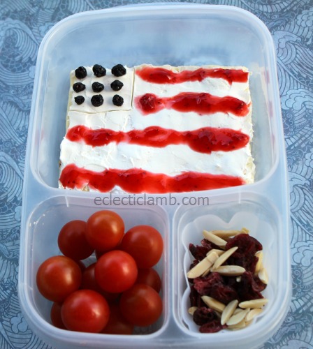 Open Face Flag Sandwich Lunch