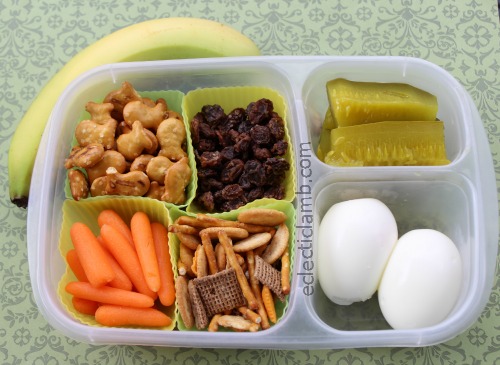 Snack lunch with eggs