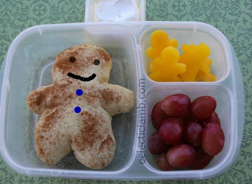Gingerbread Man Face Bread Lunch