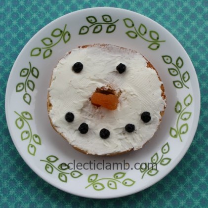 Snowman Bagel