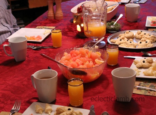 Christmas Breakfast Table Dad
