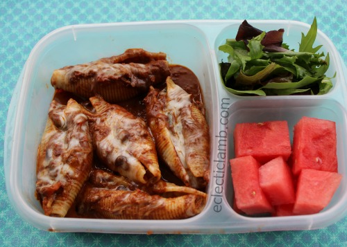 Taco Stuffed Shells with Mole Sauce