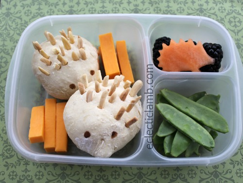 Hedgehog shaped bread themed food