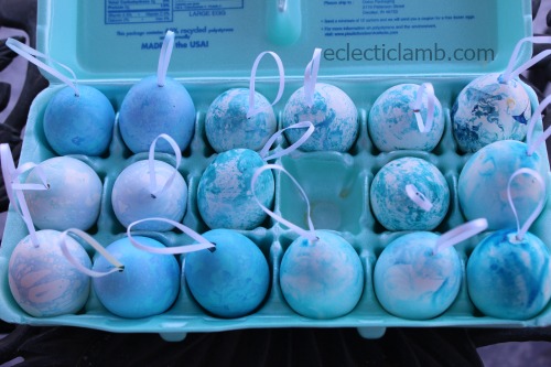 4 types marble easter eggs