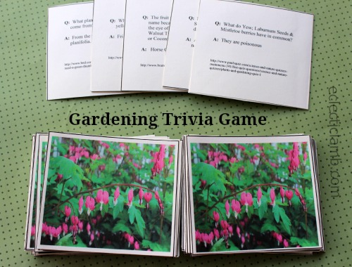 Gardening Trivia game