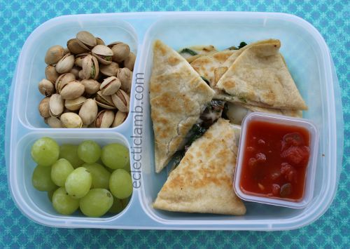 Spinach Quesadilla lunch