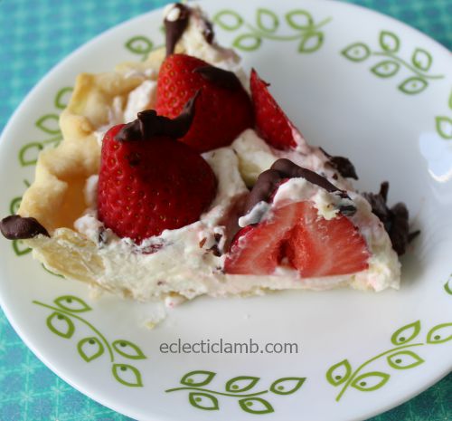 Slice of Strawberry Cream Pie