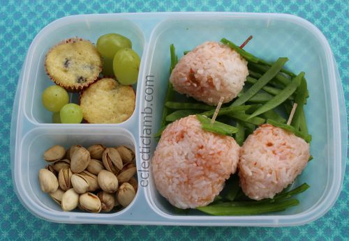 Strawberry rice in Easy Lunchbox