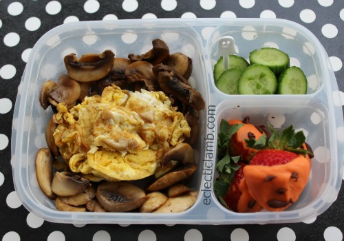 Pumpkin Shaped Scrambled Eggs