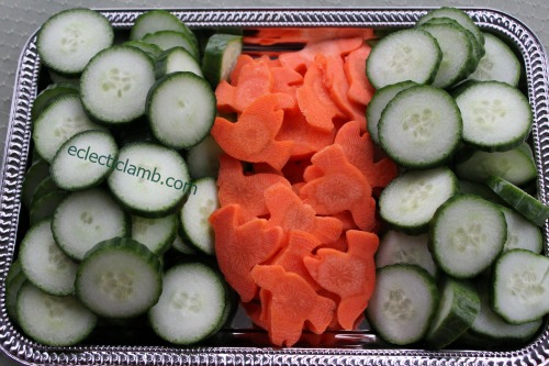 Vegetable tray for baptism