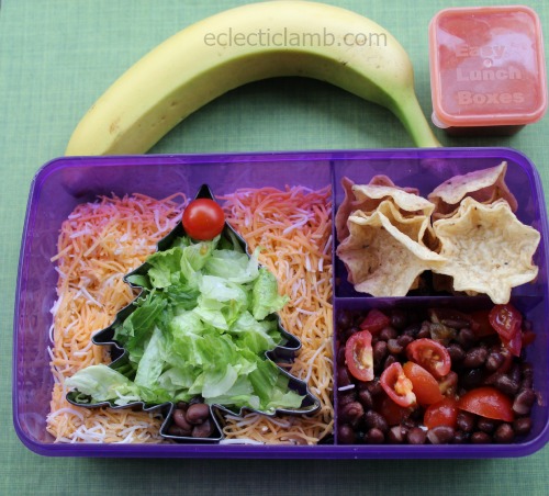 Christmas taco salad lunch
