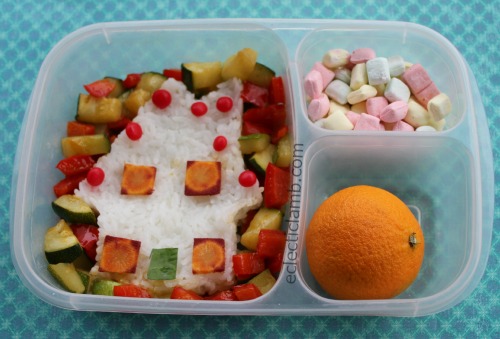Gingerbread House Onigiri Bento Lunch