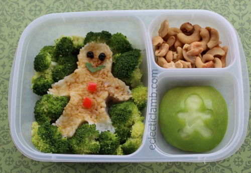 Gingerbread Man rice bento lunch