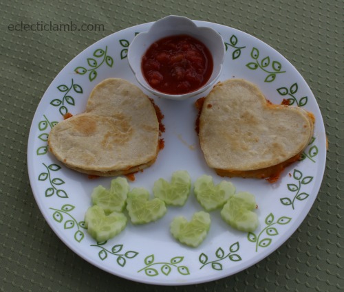 Valentine Quesadilla Lunch