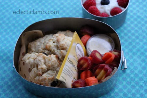 Blueberry Scones bento lunch