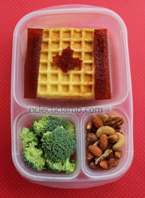 Canadian Flag Waffle Lunch
