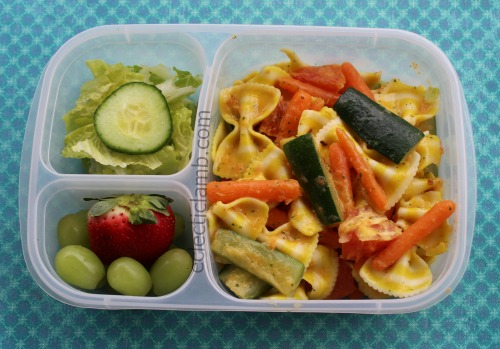 pasta with blender sauce lunch