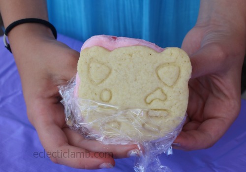 Cat Vanilla Cookie Strawberry Ice Cream Sandwich