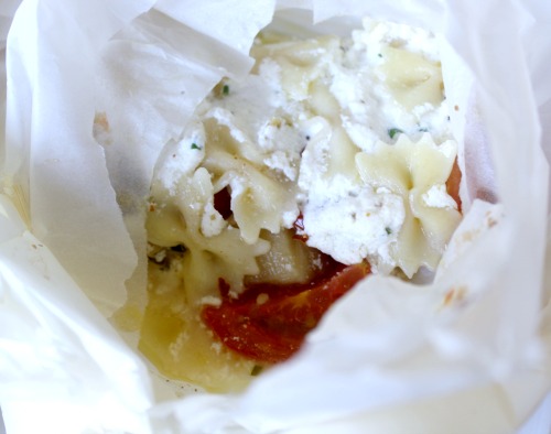 pasta-and-cheese-in-parchment