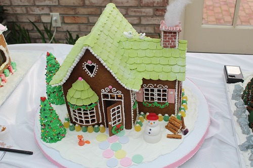 green roof gingerbread house