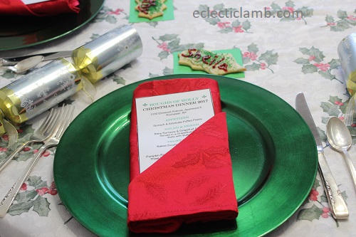 Christmas 6 Course Meal Menu Card