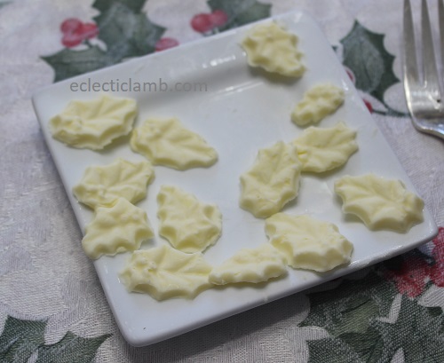 Holly Shaped Butter