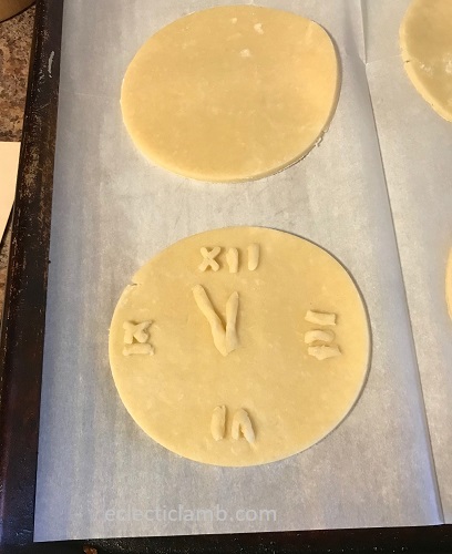 Cinderella Clock Hand Pie before Baking