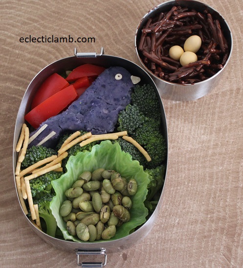 Blue Potato Bird Bento Lunch
