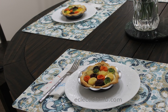 Carrot Zucchini Rose Tarts Dinner
