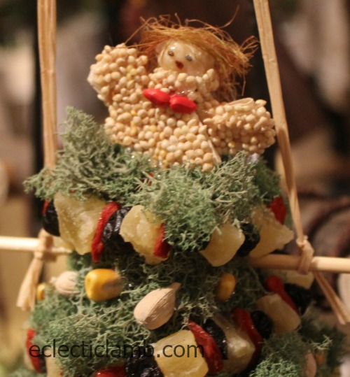 Corn husk birdseed angel