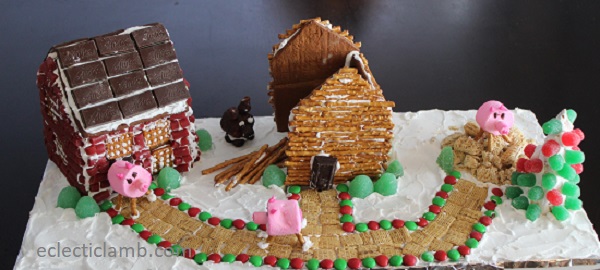 3 Little Pigs Gingerbread Houses