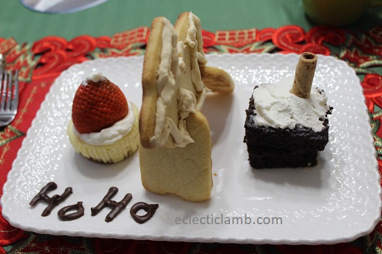 Santa Themed Dessert Trio