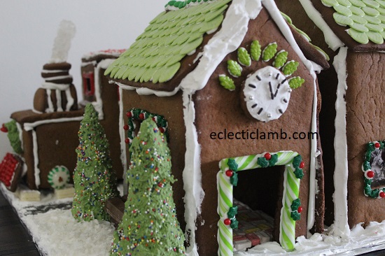 Back side of Gingerbread Train Station