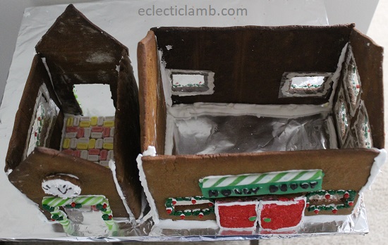 inside gingerbread house no roof