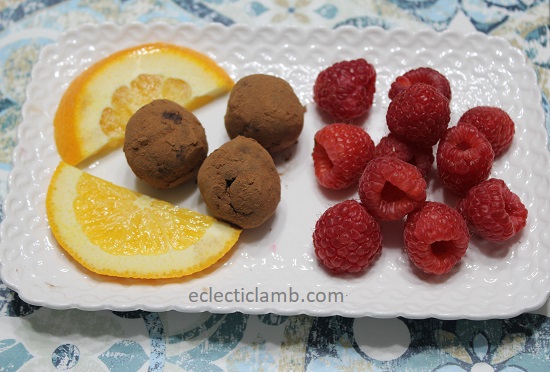 Vegan Truffles with Raspberries