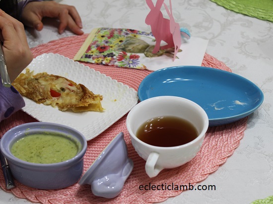 Easter dinner crepes soup