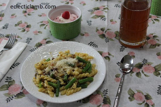 Lemon Pasta with Raspberry Fool