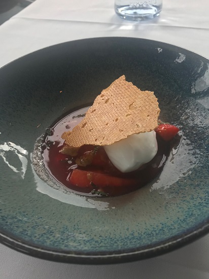 Strawberries Coconut Ice Cream Mint Almonds