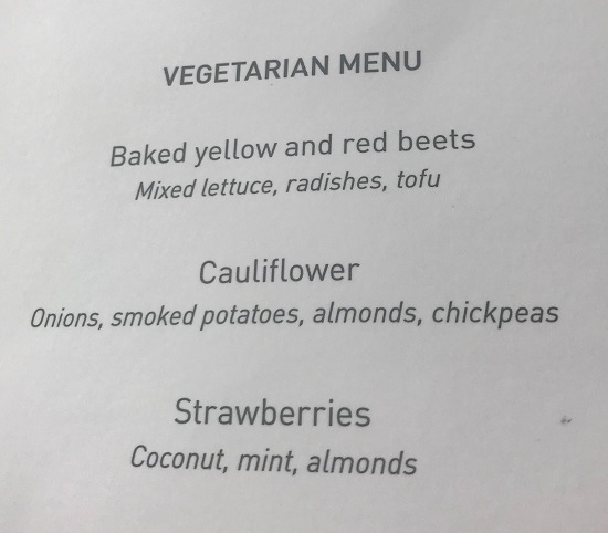 Vegetarian Set Menu from Lava Blue Lagoon Restaurant
