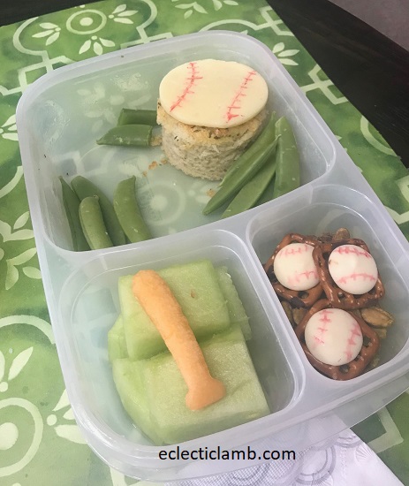 Baseball lunch during eating