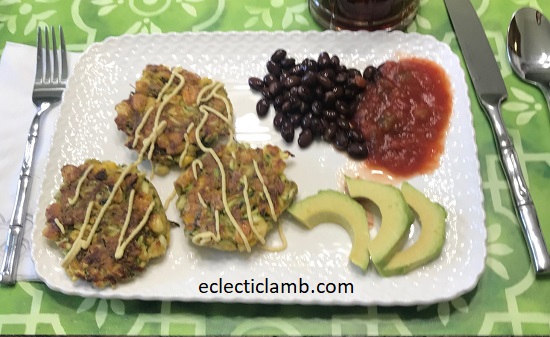 Zucchini Fritter Lunch