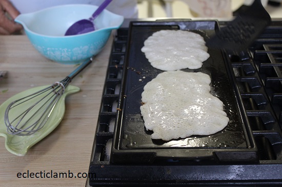 Blintzes cooking on one side.jpg