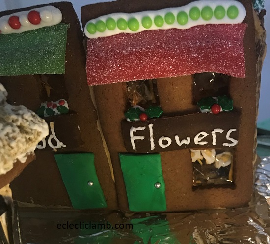 Flowers in Florist Gingergread Window