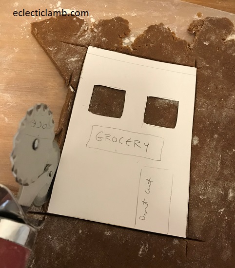 Gingerbread dough and template